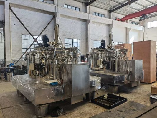 raspador automático de la descarga de la parte inferior de la centrifugadora 500L del lote 1200rpm para la separación de la comida
