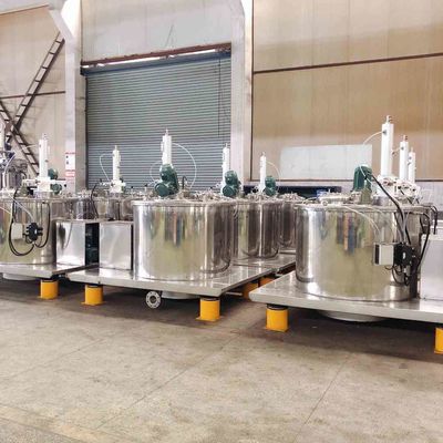 Centrifugadoras de desecación verticales de la centrifugadora 1000L de la cesta de la separación 850rpm de la química