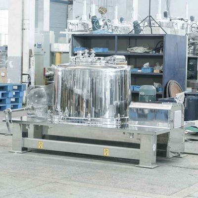 Centrifugadora vertical manual de la descarga del top de 320L 1000rpm para los sabores químicos